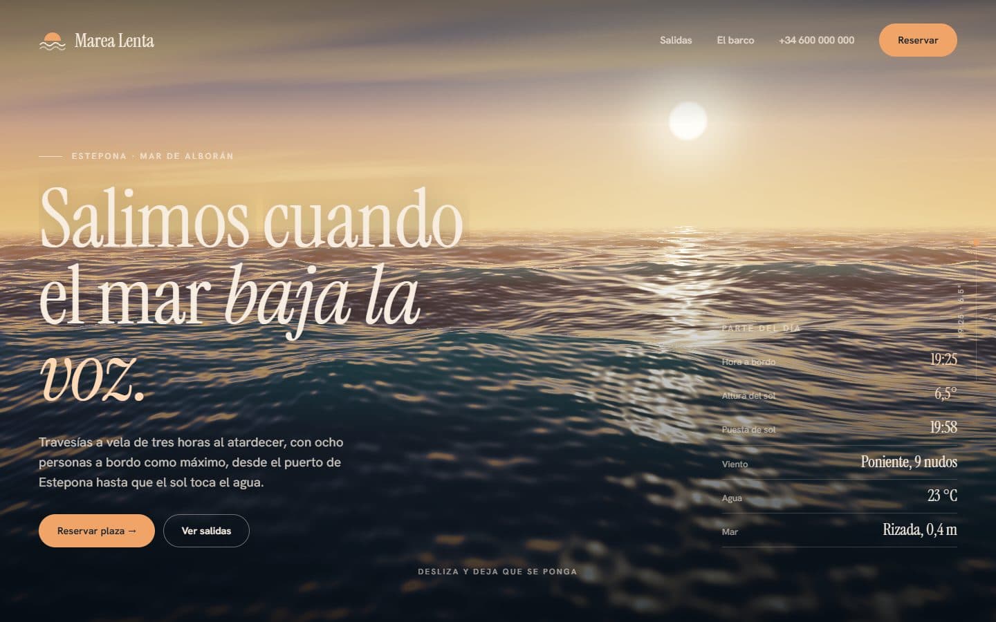 Lo que generó la IA con el prompt Lite de Oleaje al atardecer