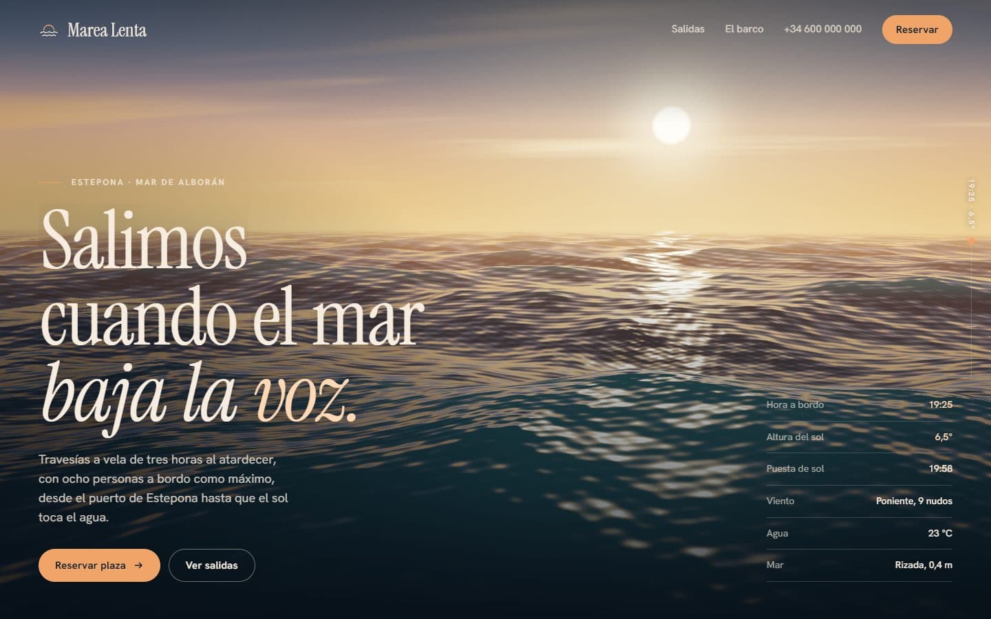 Lo que generó la IA con el prompt Completo de Oleaje al atardecer