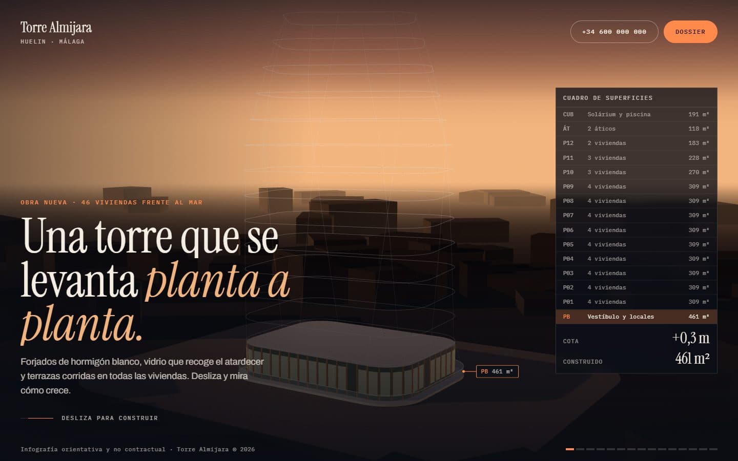 Lo que generó la IA con el prompt Lite de Torre que se levanta por plantas
